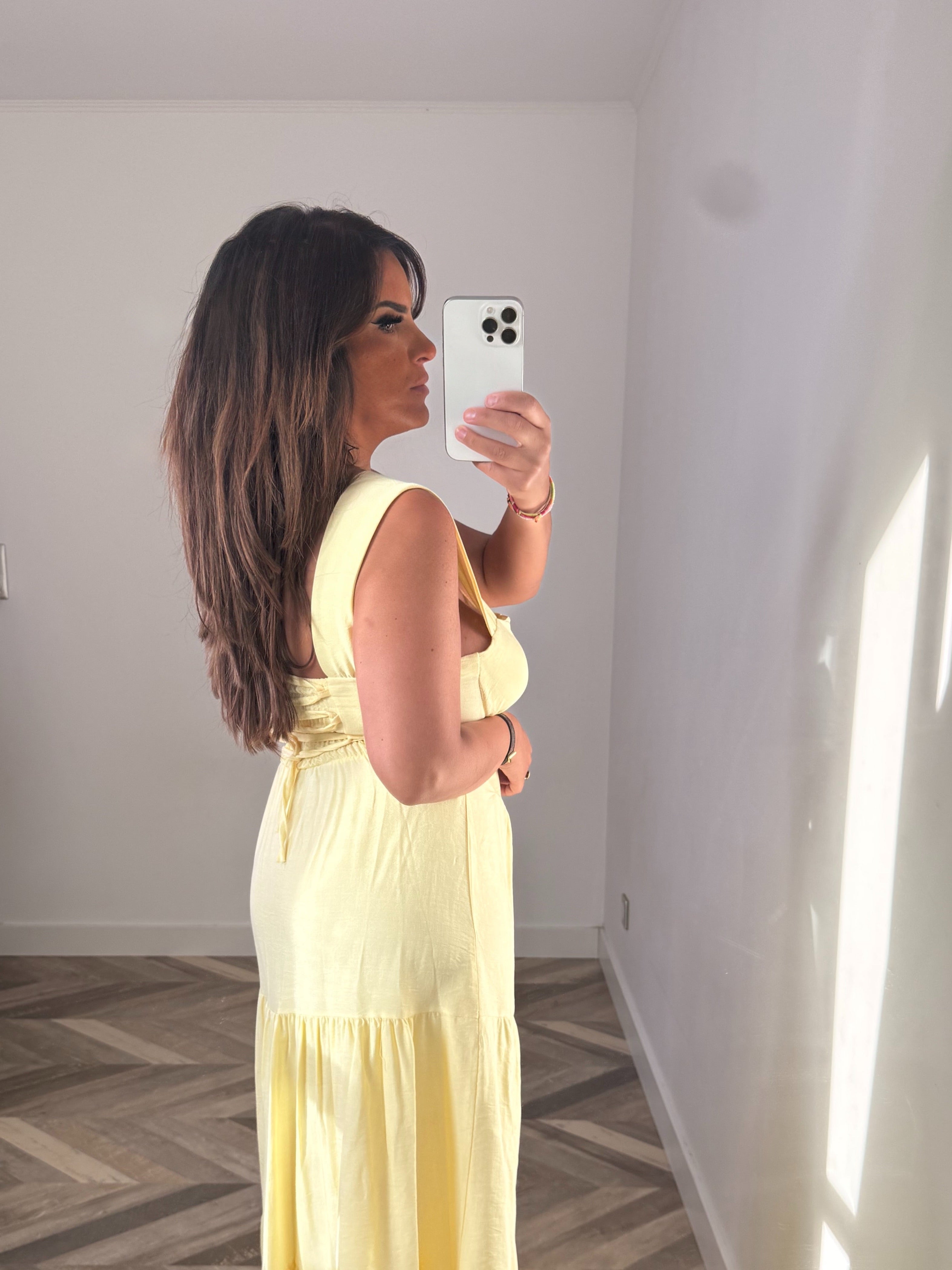 ROBE LIN LONGUE beige