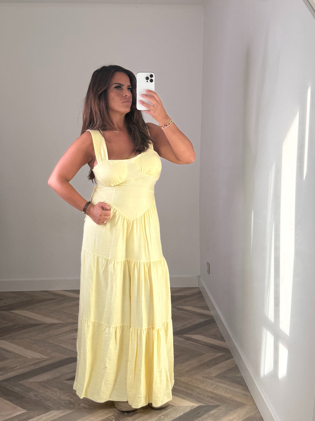 ROBE LIN LONGUE beige