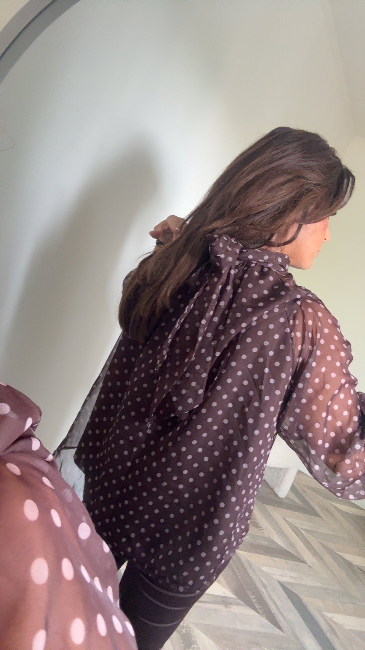 BLOUSE MANCHE LONGUE PETIT POIS