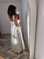 ROBE LIN LONGUE beige