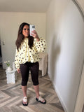 BLOUSE JAUNE PETIT POIS 