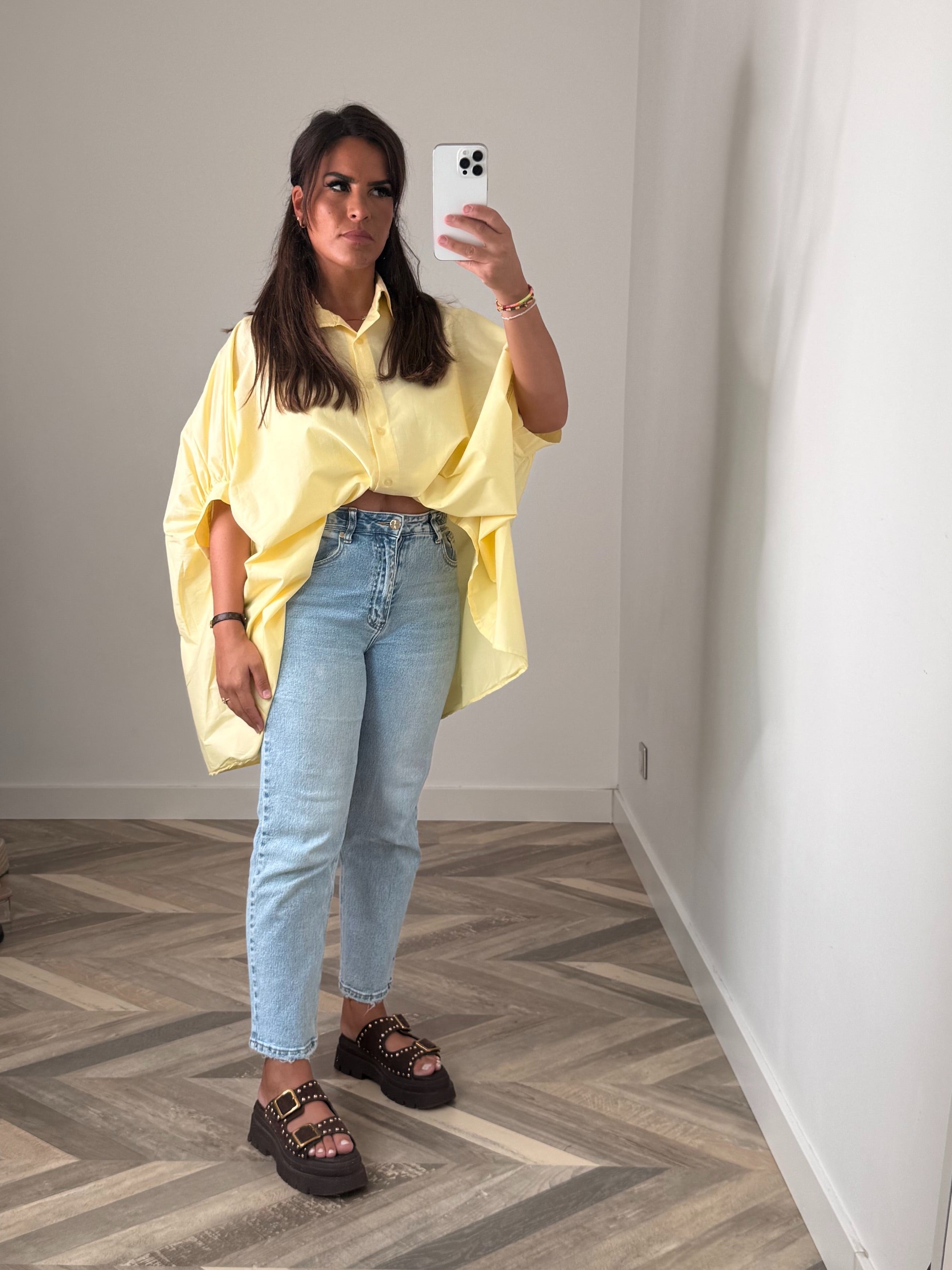 CHEMISE OVERSIZE jaune