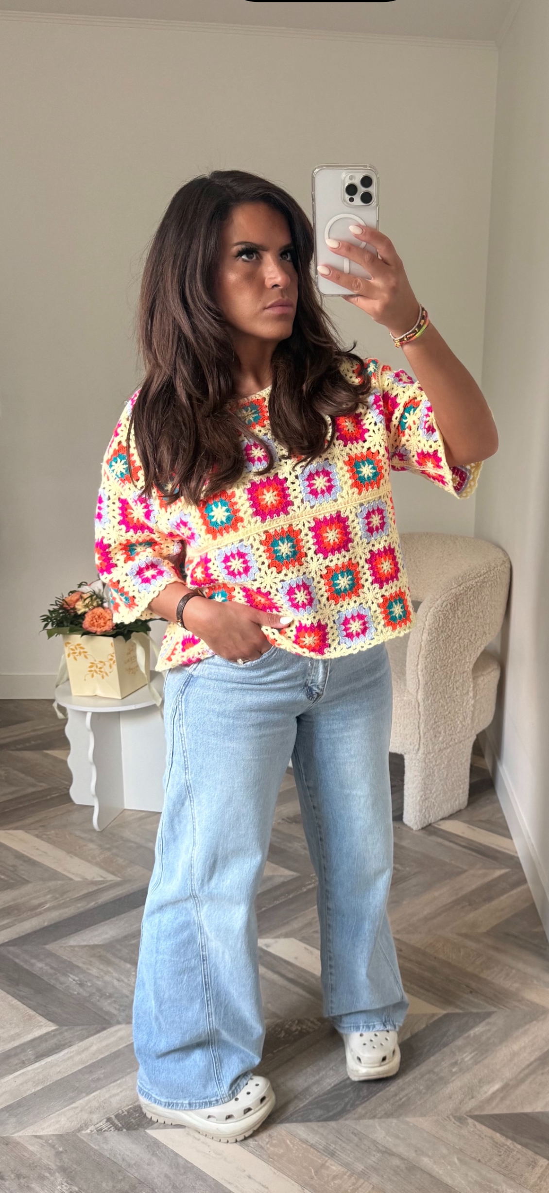 HAUT CROCHET MULTI COLOR