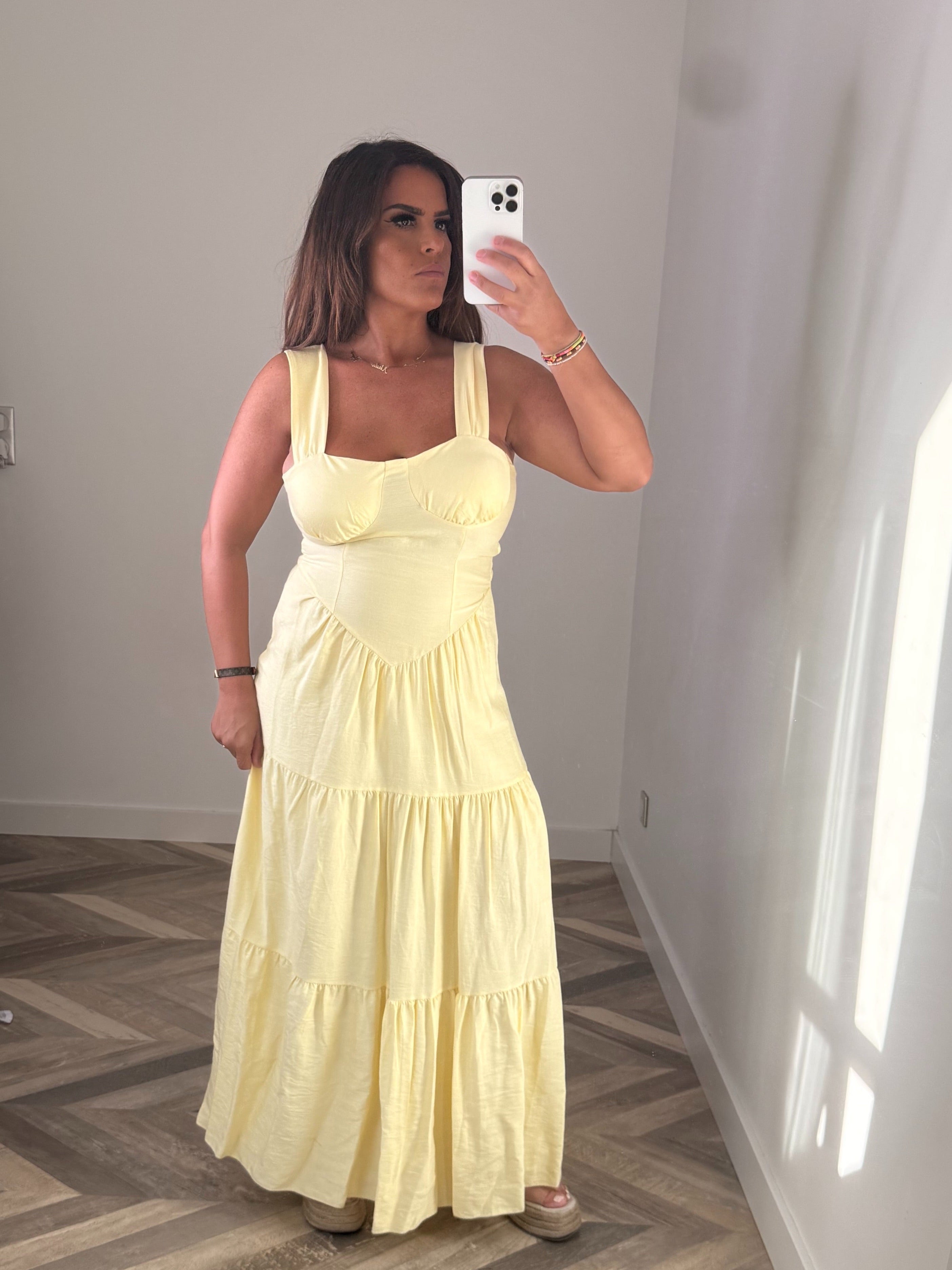 ROBE LIN LONGUE beige