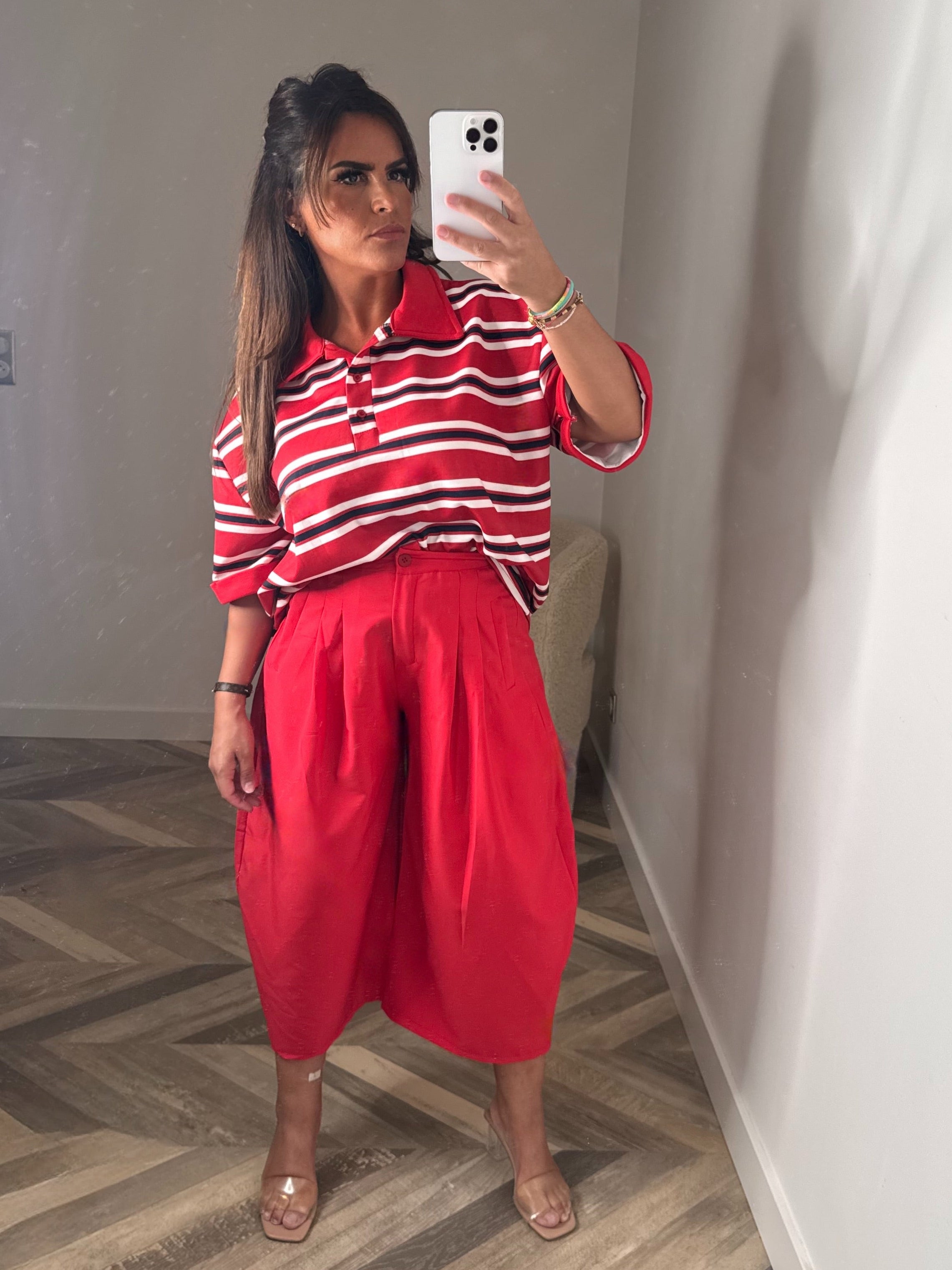 BERMUDA COUPE PARFAITE rouge