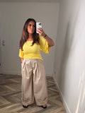 PANTALON EFFET CARGO beige