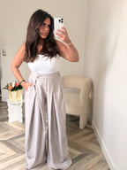 PANTALON PINCE JAMBES LARGES