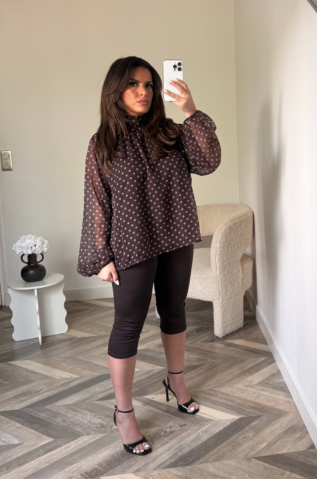 BLOUSE MANCHE LONGUE PETIT POIS