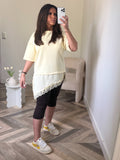 TOP BAS DENTELLE JAUNE