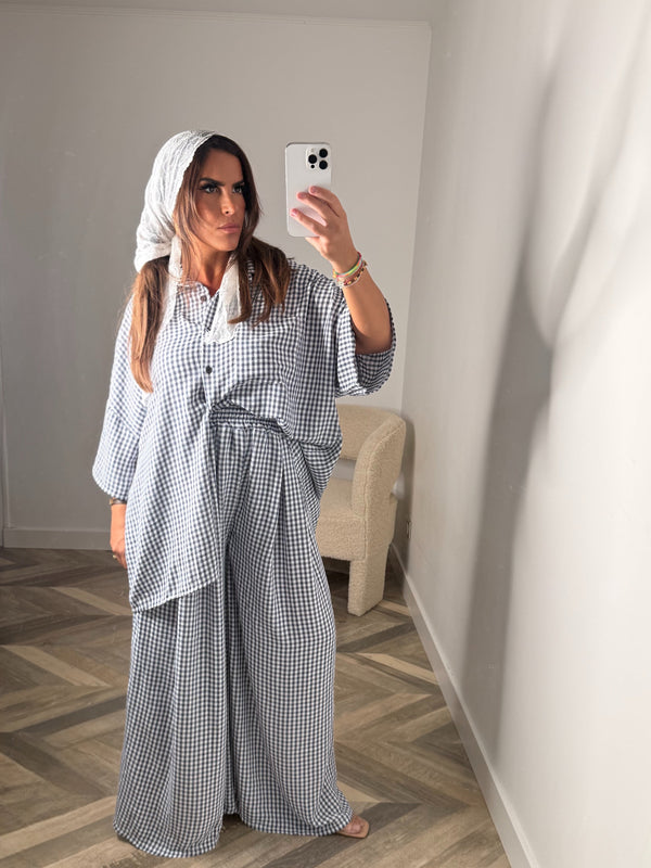ENSEMBLE VICHY bleu nuit